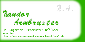 nandor armbruster business card